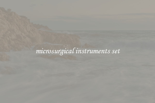 microsurgical instruments set