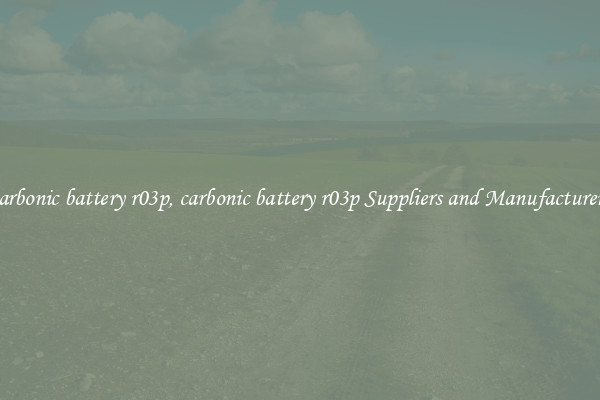 carbonic battery r03p, carbonic battery r03p Suppliers and Manufacturers