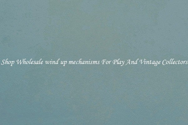 Shop Wholesale wind up mechanisms For Play And Vintage Collectors