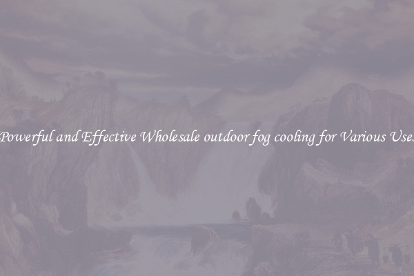 Powerful and Effective Wholesale outdoor fog cooling for Various Uses