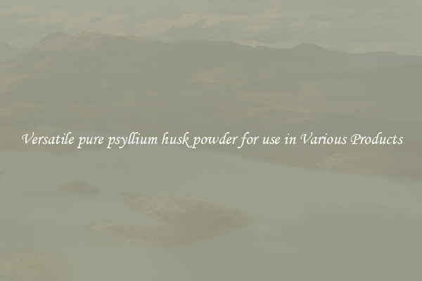 Versatile pure psyllium husk powder for use in Various Products