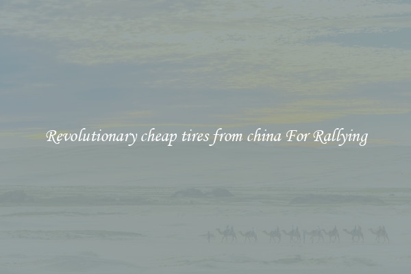 Revolutionary cheap tires from china For Rallying