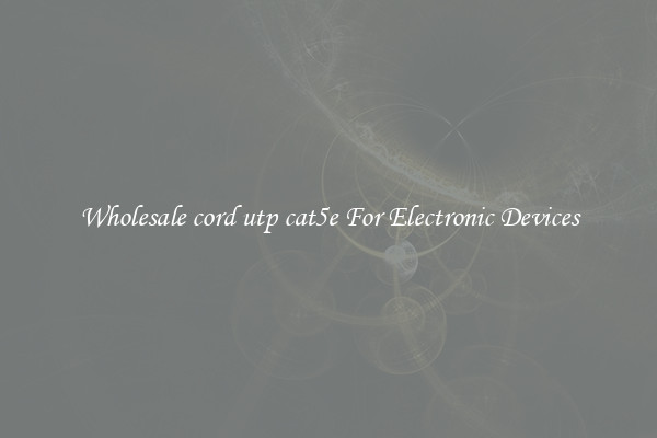 Wholesale cord utp cat5e For Electronic Devices