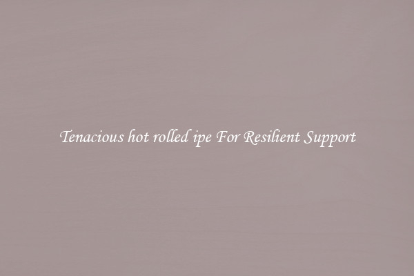 Tenacious hot rolled ipe For Resilient Support