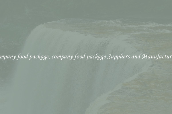 company food package, company food package Suppliers and Manufacturers