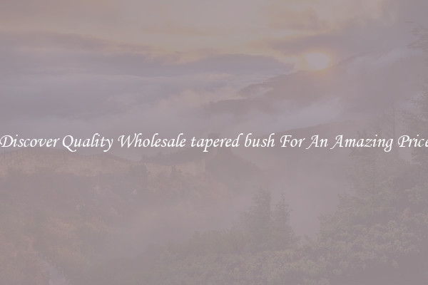 Discover Quality Wholesale tapered bush For An Amazing Price