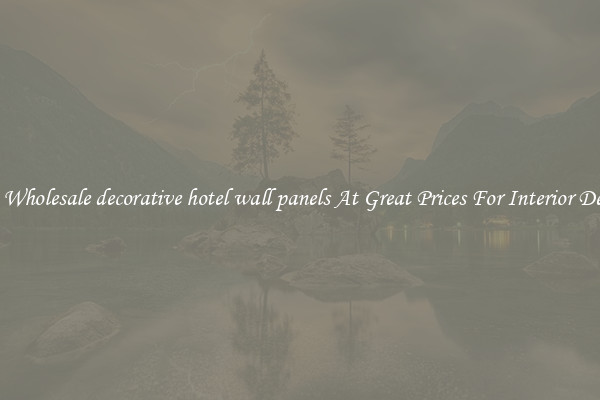 Buy Wholesale decorative hotel wall panels At Great Prices For Interior Design
